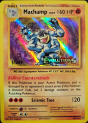 Machamp 59/108 Sheen Holo STAFF Promo - XY Evolutions Prerelease